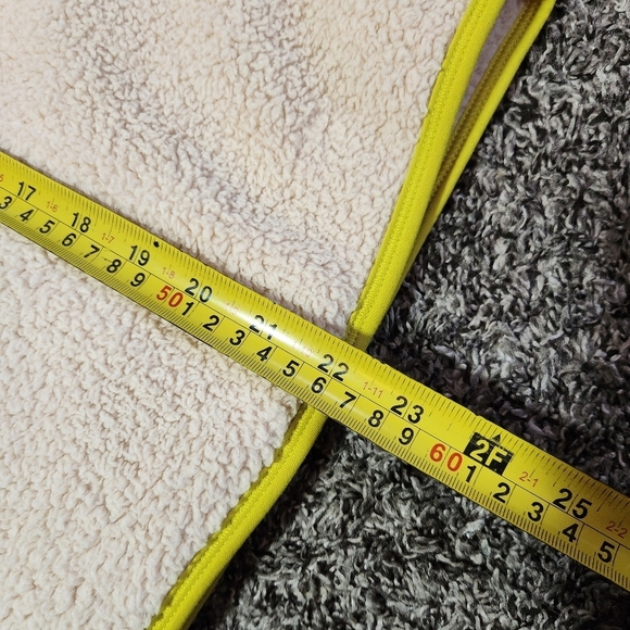 Girlfriend Collective Half Zip Fleece Sweatshirt Size XL Cream yellow - Picture 14 of 16